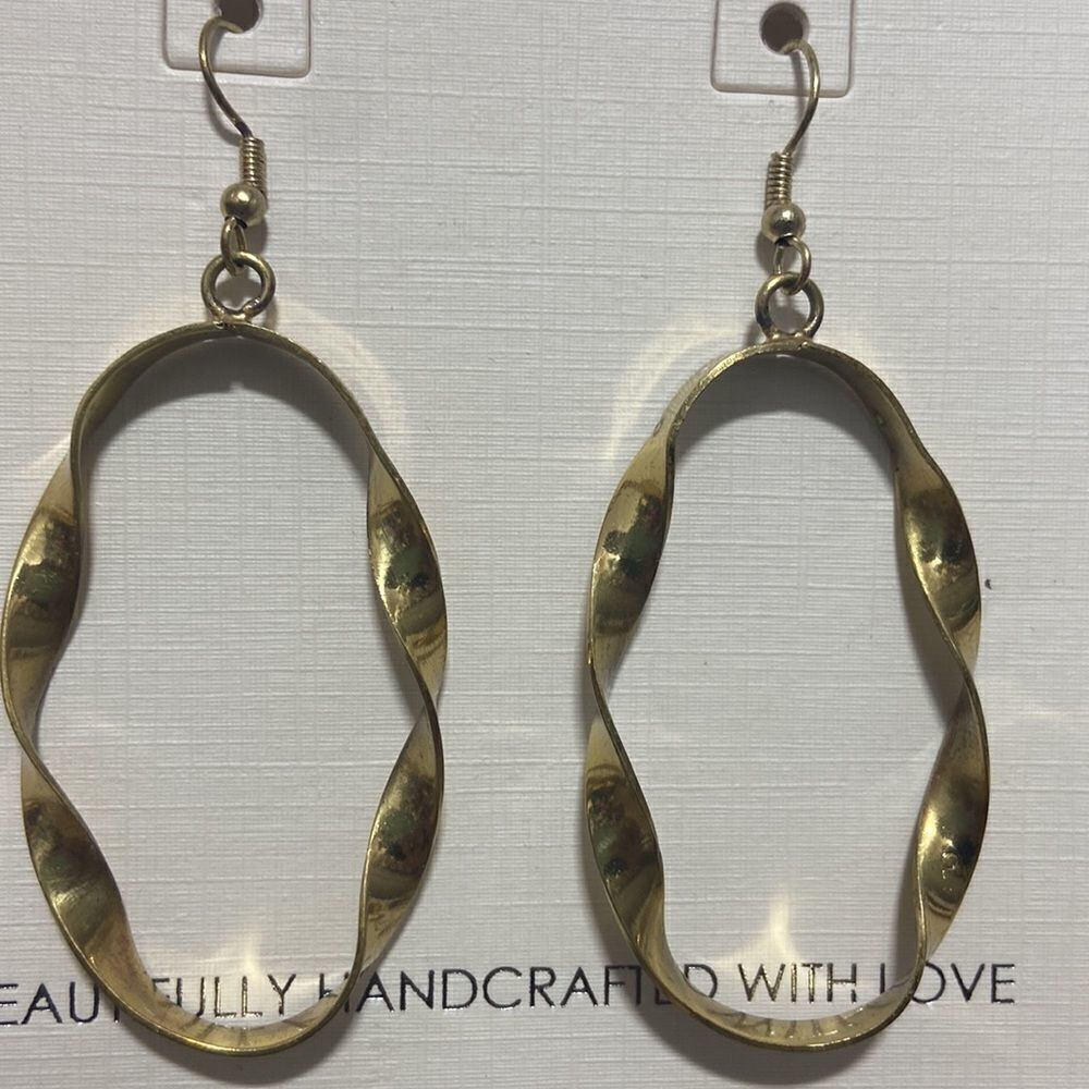 Gold earrings - Picture 2 of 2